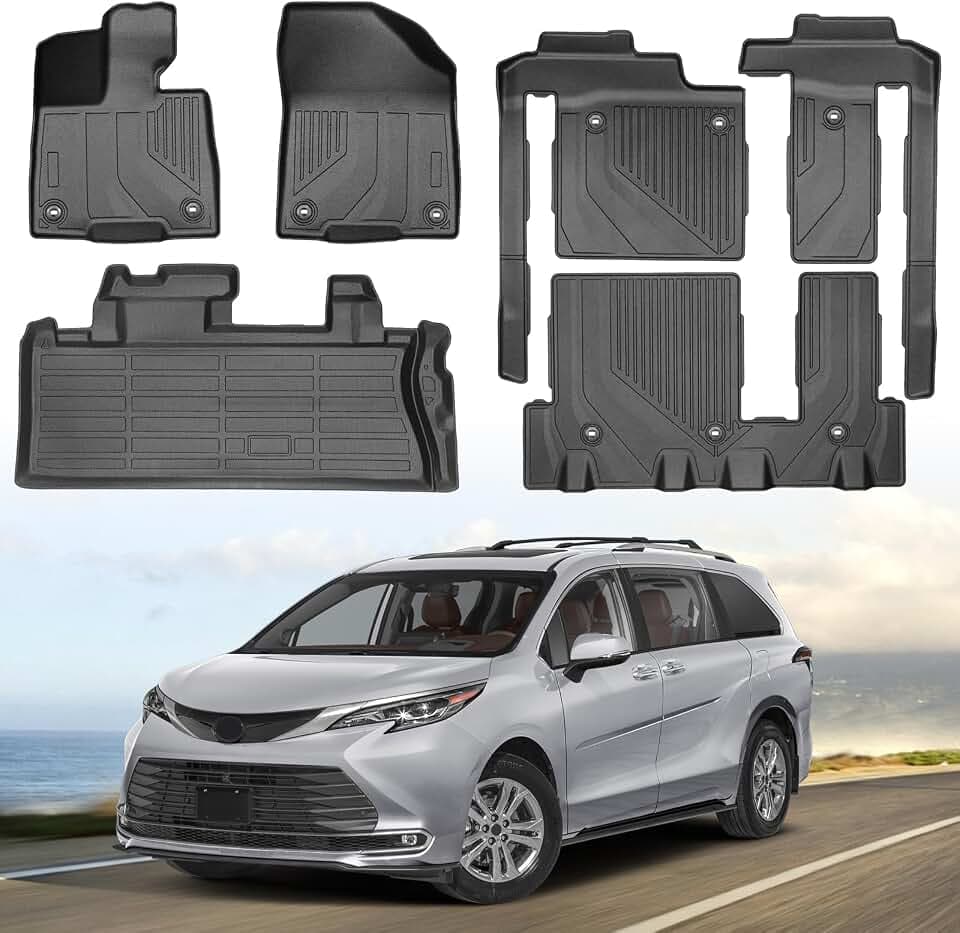 Floor Mats & Cargo Liner for 2021-2026 Toyota Sienna (Only for 8 Seats)