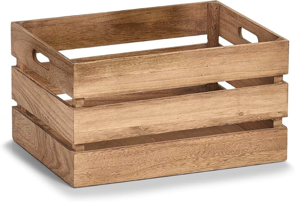 Zeller 15167 Aufbewahrungskiste "Vintage", Holz, braun, ca. 39x29x21,5 cm
