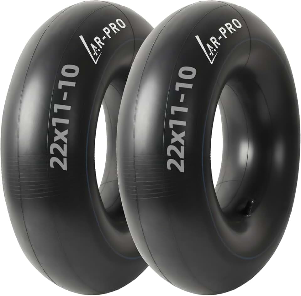 AR-PRO Replacement 22x11-10, 20x10-10 Inner Tubes With TR13 Straight Valve Stems for ATV UTV, Lawn Tractor, Garden Trailer, Golf Cart, Snow Blowers - Made from Durable Butyl Rubber (2-Pack)