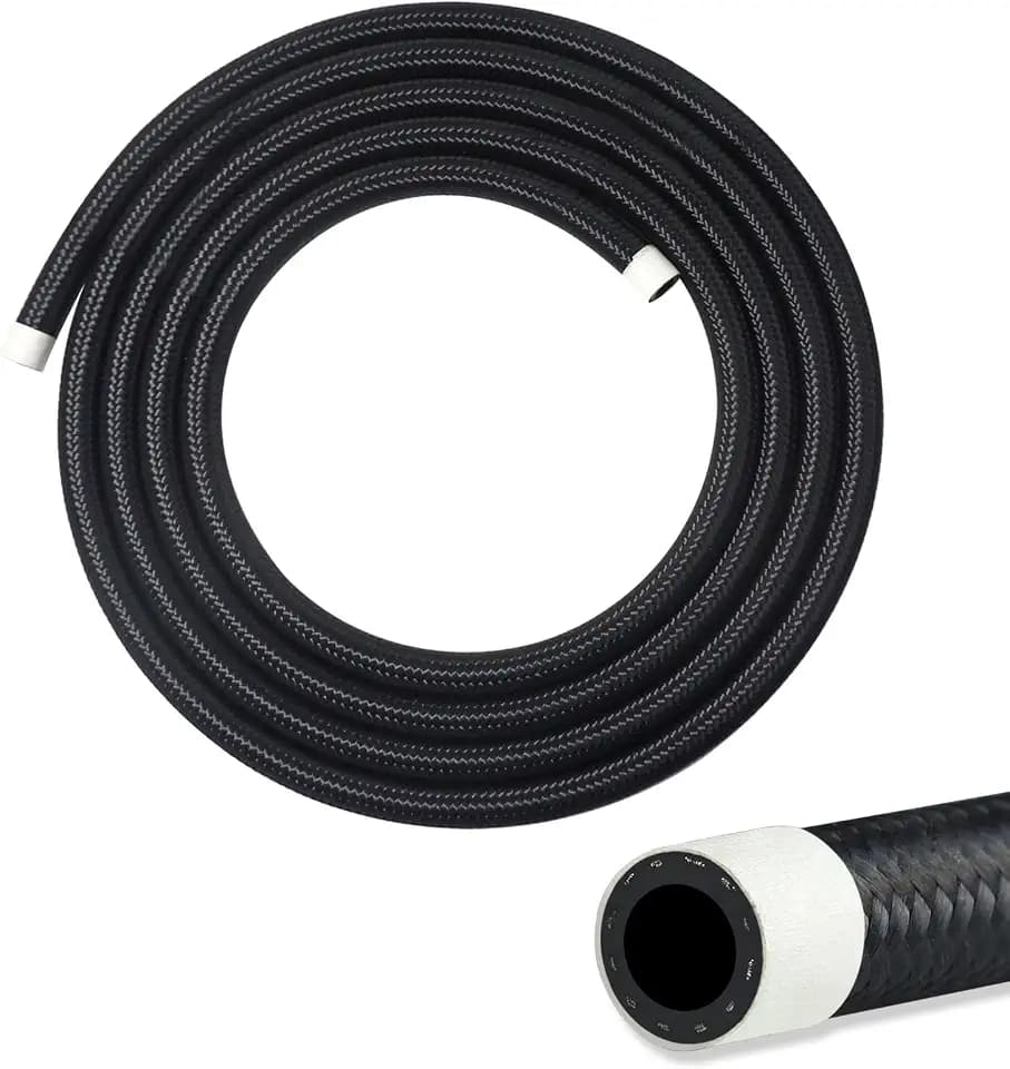 5FT 8AN Fuel Line, Nylon Braided Fuel Hose CPE