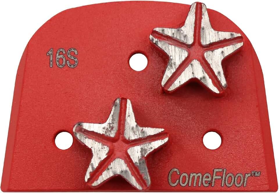 Concrete Floor Grinding Discs, Diamond Metal Grinding Tooling for Lavina Grinders, Concrete Preparation & Thin Epoxy Remove, Double Segments 16 Grit Soft Bond, Pack of 9