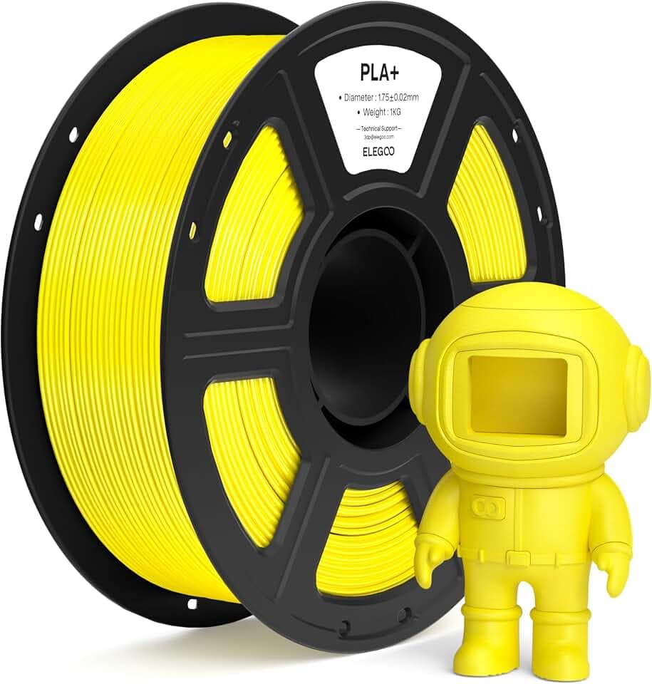 ELEGOO PLA+ Filament 1.75mm Gelb 1kg, 3D Drucker Filament
