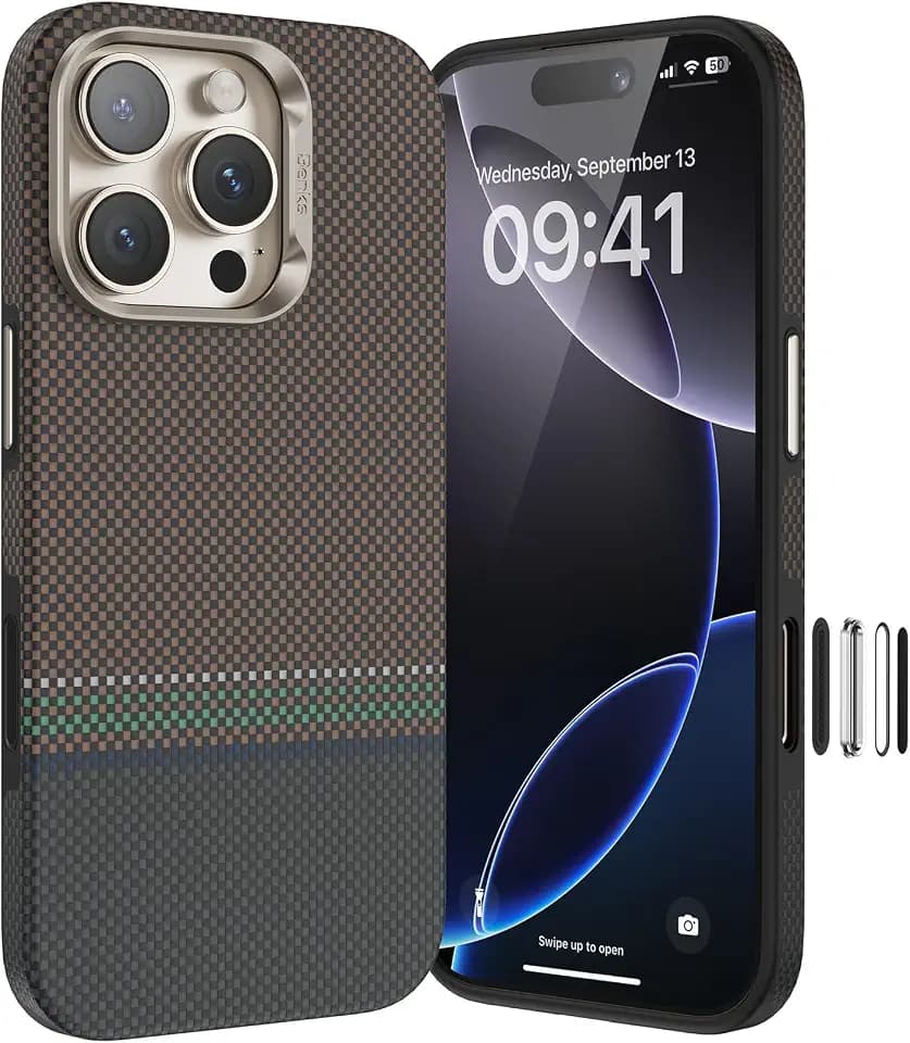 BENKS Prestige für iPhone 16 Pro Hülle [Camera Control Button] Kompatibel mit MagSafe, Kamerabutton Handyhülle aus Dupont Kevlar Aramidfaser und TPU