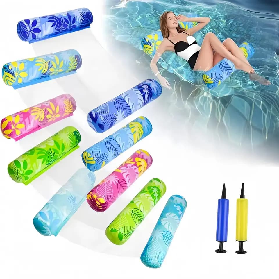 5 Pack Inflatable Pool Floats Adult, 4-in-1 Water Hammock