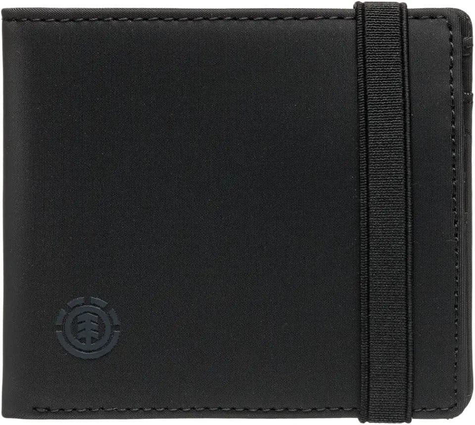 Element Icon Strap - Stabile große zweifach Faltbare Geldbörse - Unisex - One Size - Schwarz