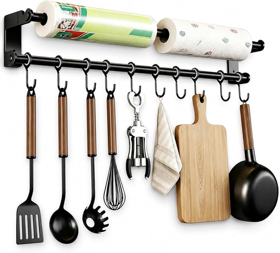 40 cm Selbstklebend Hakenleiste Küche mit 10 Haken