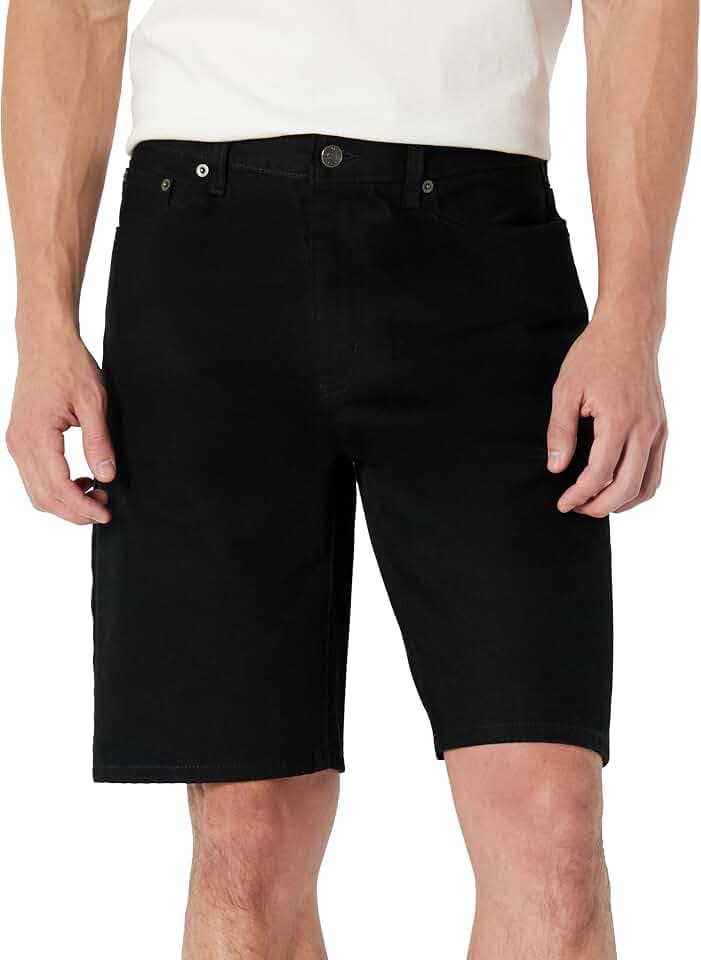 Amazon Essentials Herren Relaxed-Fit-Jeansshorts, Kurze Hose