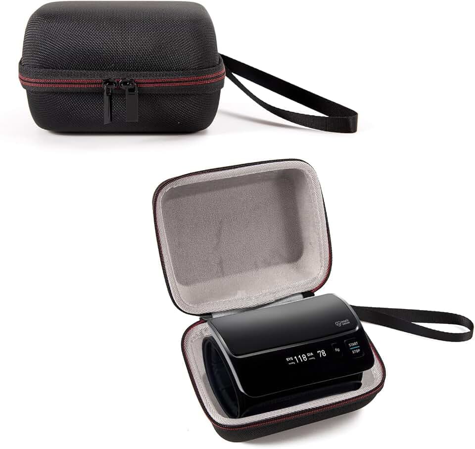 Hartschalen-Tragetasche für Omron Evolv Bluetooth-Oberarm-Blutdruckmessgerät, Reise-Aufbewahrungstasche für BP7000 HEM-7600T-BK BP-Monitor. Hartschalen-Tragetasche, schützende Reisetasche.