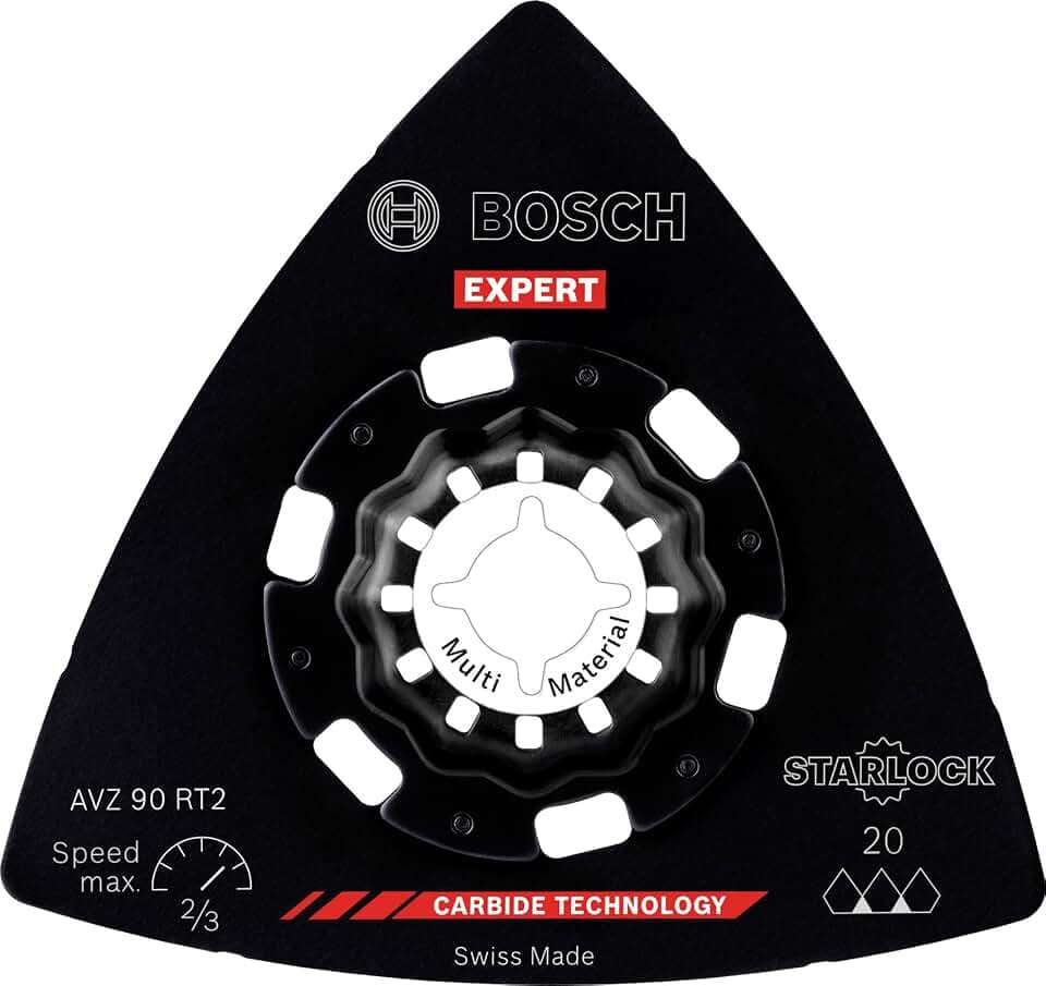 Bosch 1x EXPERT AVZ 90 RT2 Schleifplatten (für Mörtel, Leim, Breite 90 mm, Professional Zubehör Multifunktionswerkzeug)