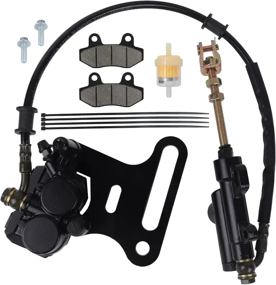 12mm Rear Disc Hydraulic Brake Master Cylinder Caliper Assembly for Chinese 70cc 90cc 110cc 125cc 140cc 150cc SSR Taotao Coolster Roketa SDG Pit Dirt Bike