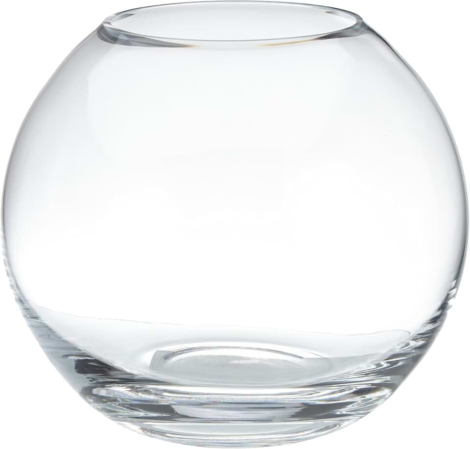 Leonardo Boccia Glasvase rund, kugelförmige Deko-Vase in klassischem Stil aus Klarglas, Tischvase in modernem Design, Höhe: 13 cm, Durchmesser 15 cm, 1,6 l, 019007