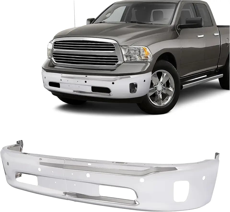 HECASA Front Bumper Face BarCH1002402, 68160857AAOnly Steel Chrome Silvery