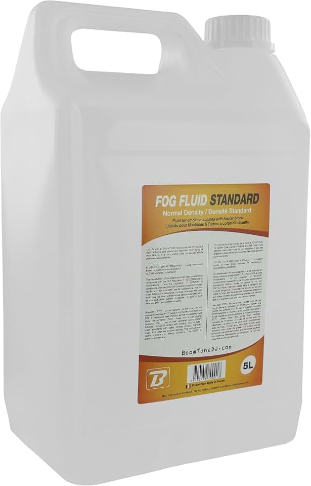 BoomToneDJ Nebelfluid, Flüssigkeit für Nebelmaschinen, Transparent 5 L durchsichtig