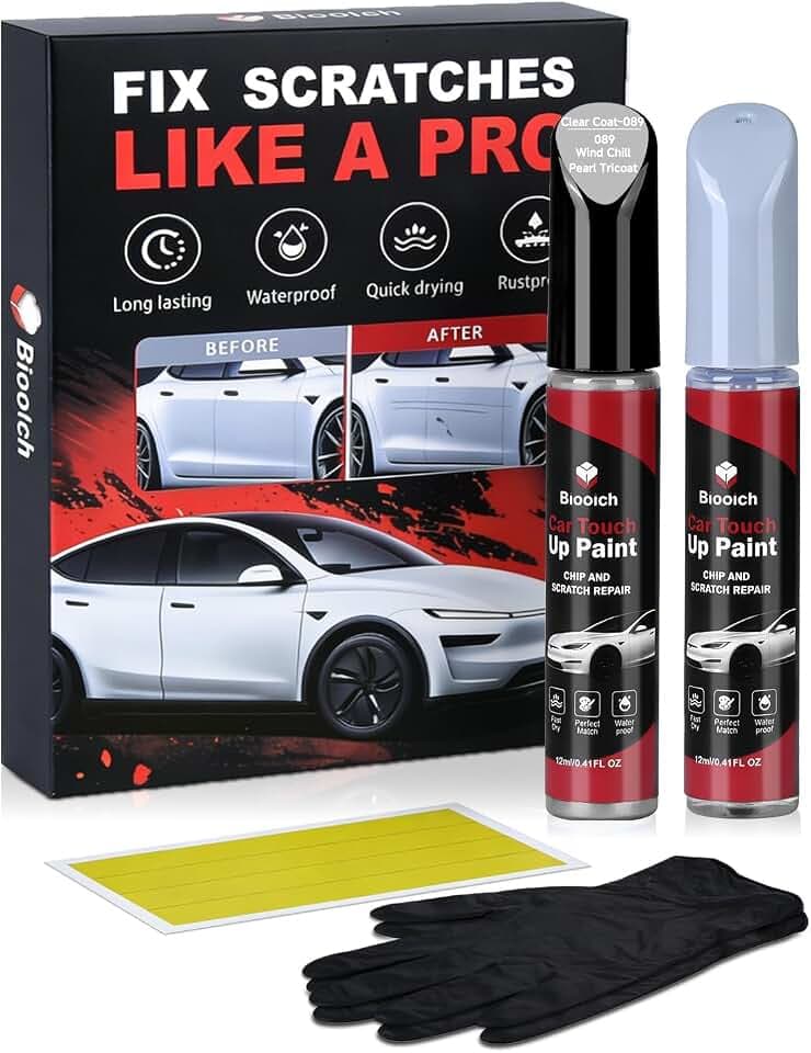 Wind Chill Pearl Tricoat 089 for Toyota Touch Up Paint Kit[2K Clear Coat Included],Exact Color Match Touch Up Paint for Chip and Scratch Repair