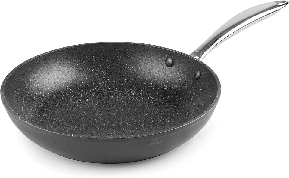 LACOR - 27032 - Antihaft-Dreischichtpfanne, Aluminiumgusspfanne, PFOA frei, Ergonomischer Griff, Für alle Küchen geeignet, 32 cm, Schwarz