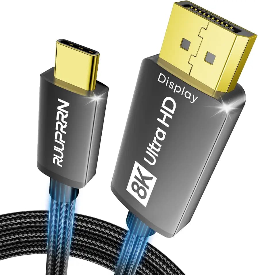 USB C to DisplayPort 1.4 Cable 3.3FT (8K@60Hz,4K@144/240Hz) Unidirectional