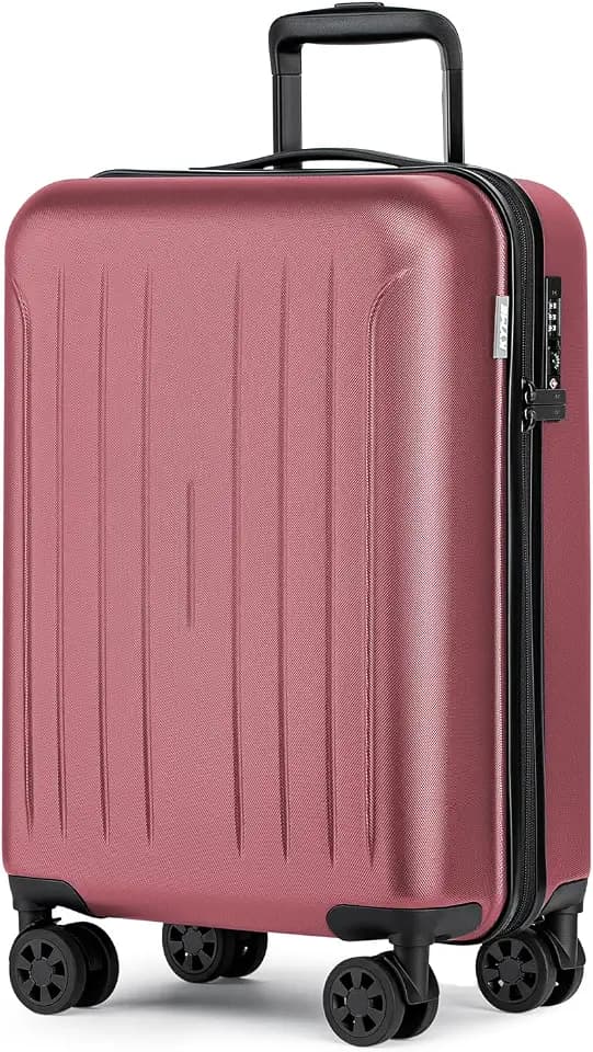 KYME Carry on luggage 22x14x9 Airline Approved Suitcase,20",Berry Red