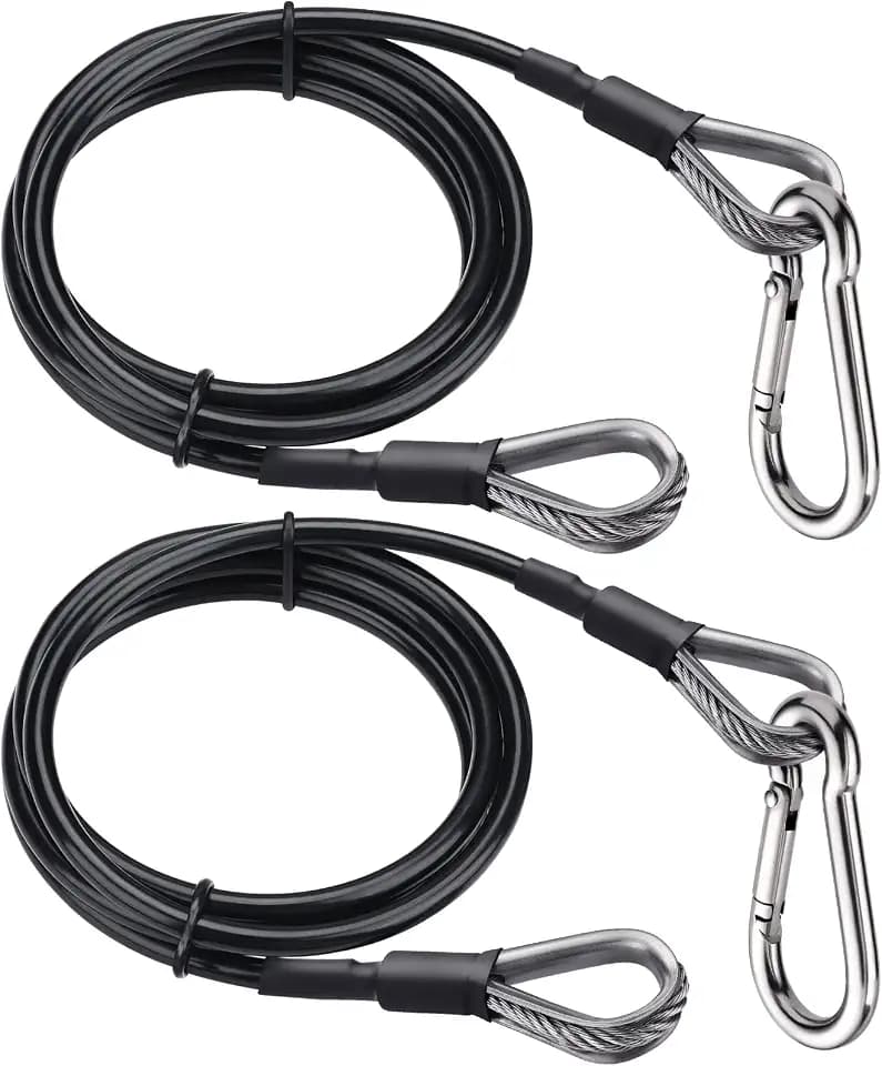 TOBWOLF 2PCS Gym Extension Cable, 10/20/39in Cable Machine Attachment