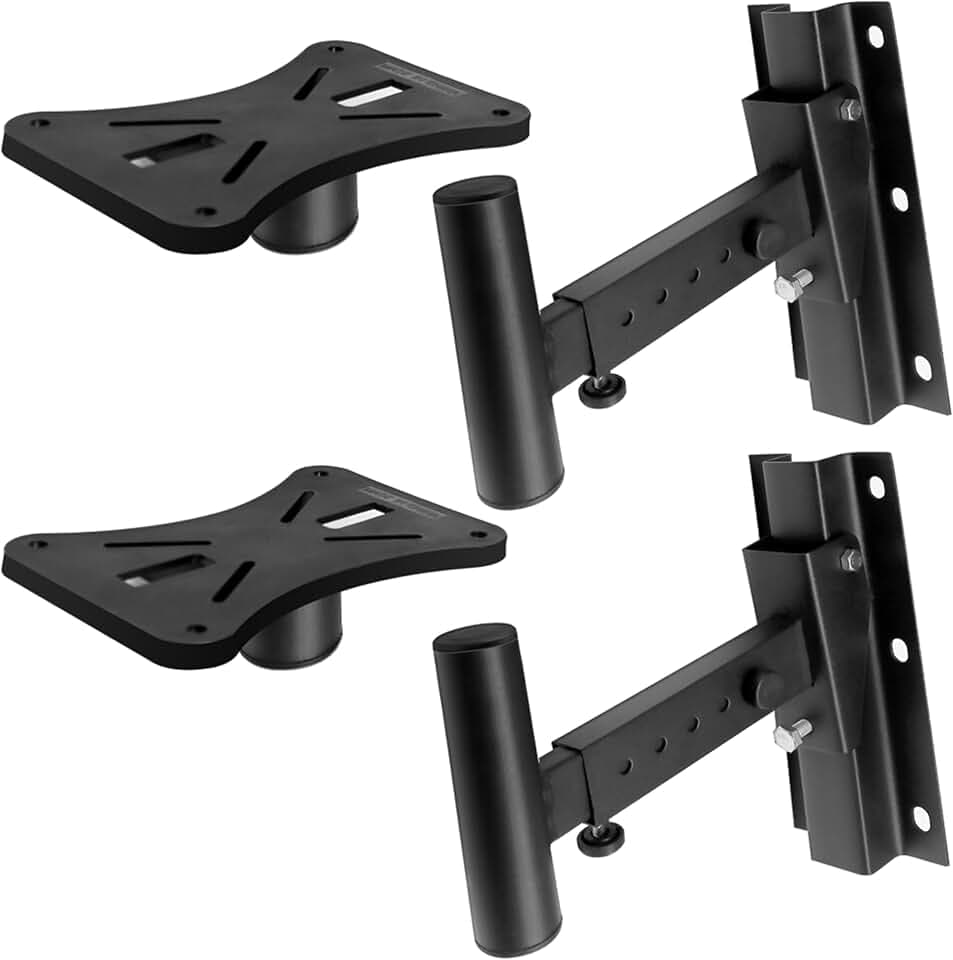 Pyle Lautsprecher Wandhalterung, Verstellbar, Schwenkbar, Neigbar, bis 36kg