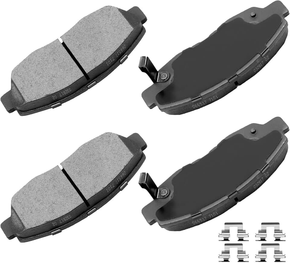 cciyu D465 Brake Pads w/Hardware Front Disc Brake Pad Set