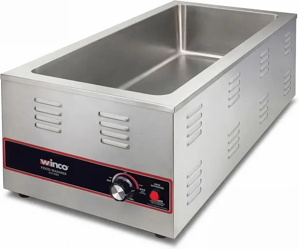 Winco 4/3 Size Electric Portable Food Pan Warmer