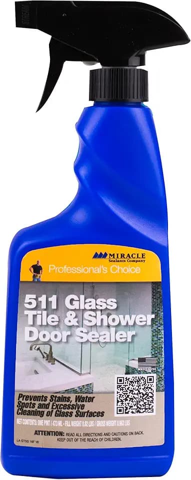 Miracle Sealants 511 Glass Sealer & Shower Door Cleaner Spray, 16oz