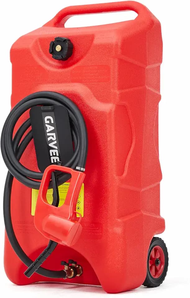 Garvee 16 Gallon Gas Can, Fuel Tank Container with 10 FT Manual Siphon Pump