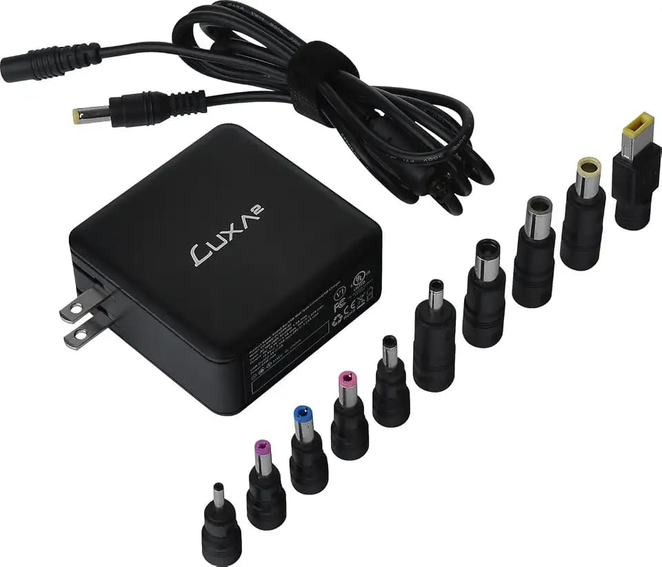 Thermaltake LUXA2 Energy Bar 65W Wall Type Universal Compact Lightweight with Foldable Plug Notebook Charger PO-UWC-PC65BK-00