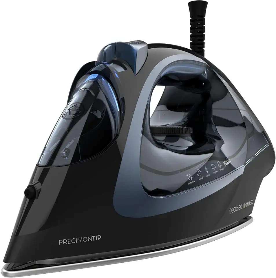 Cecotec Dampfbügeleisen IronHero H-2600. 2600 W, 55 g/min Dampf, 210 g/min Dampfstoß, Keramiksohle, 300 ml Wassertank, Antikalk Cyclo Clean, Drip Block, Smart Auto OFF, 1,9 m Kabel