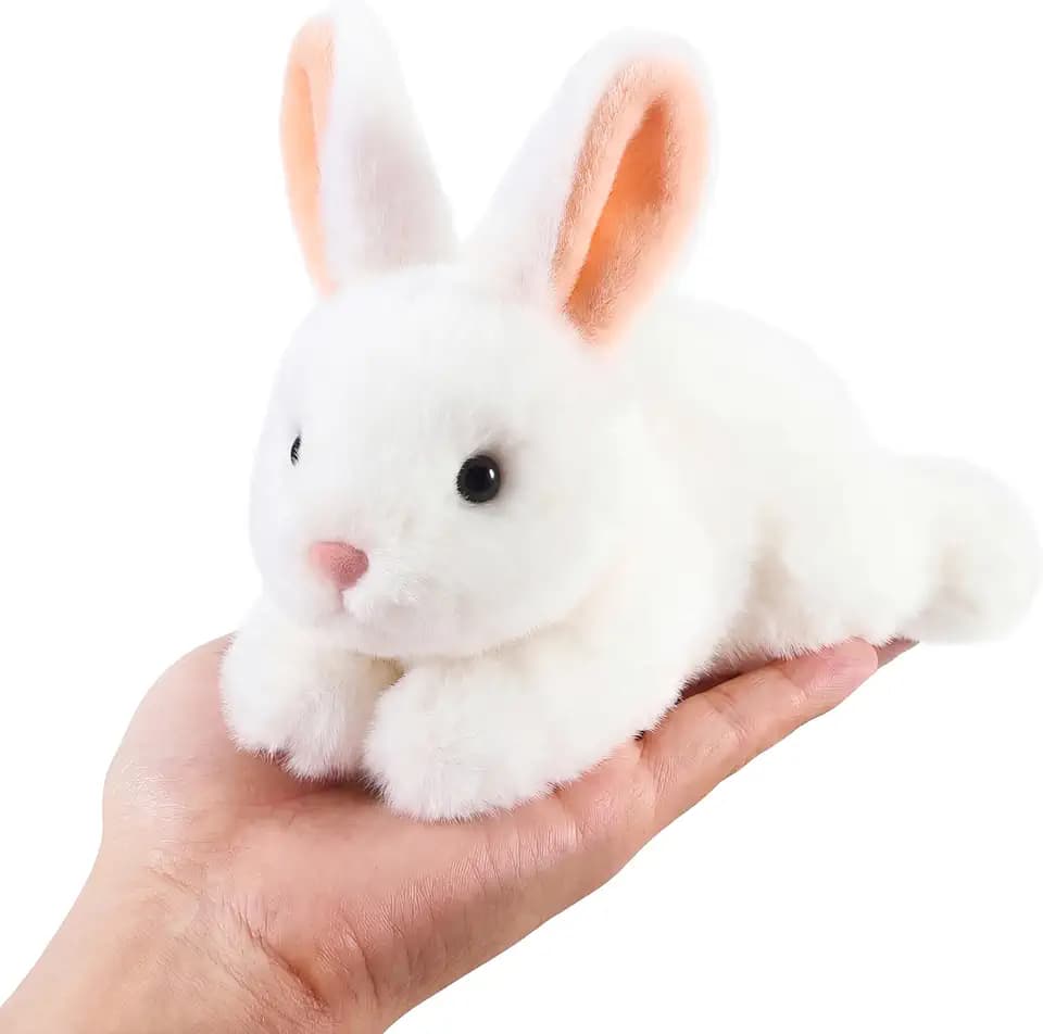 shownicer Kuscheltier Duftende Plüschtiere Handlich Weiche Niedliche Stofftier Geschenke für Kinder Erwachsene (Weißes Hase, 15 cm)