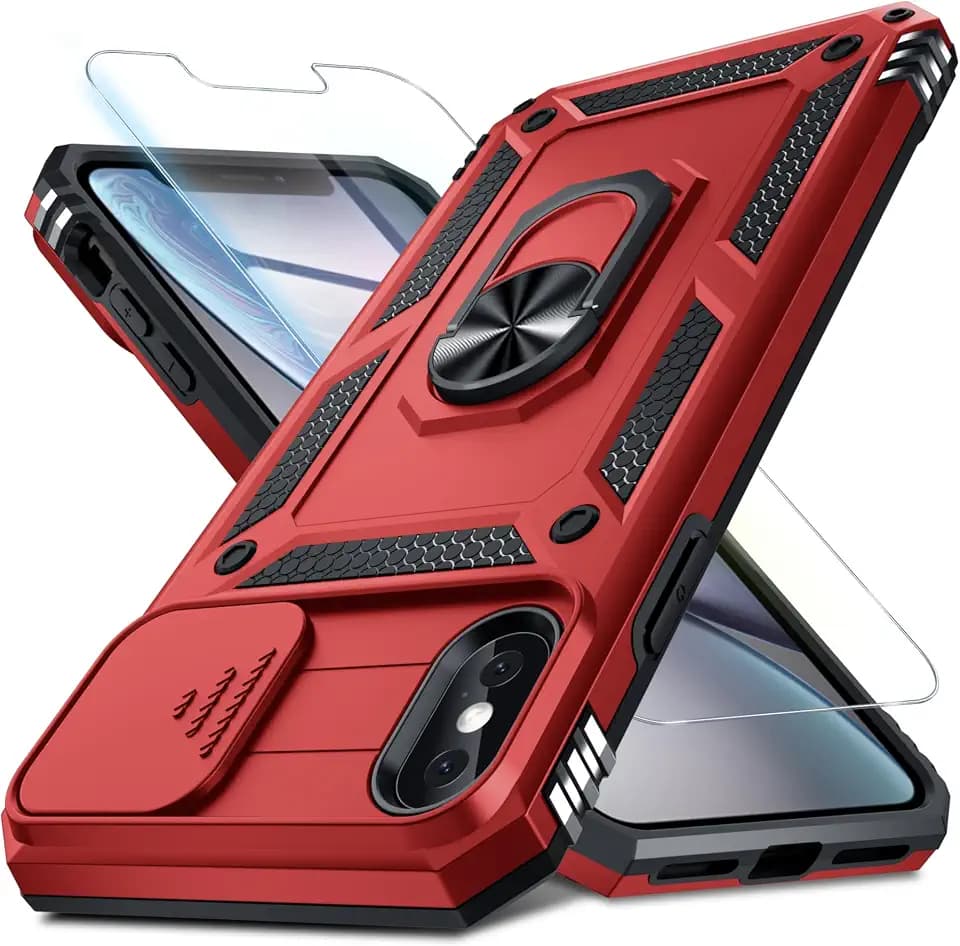 for iPhone X/iPhone Xs Phone Case Built in Slide Camera Lens Cover