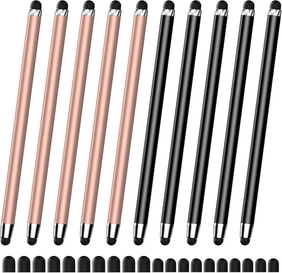 DAXINGXING Stylus Pens for Touchscreen iPad, 10-Pack (Rose Gold & Black)