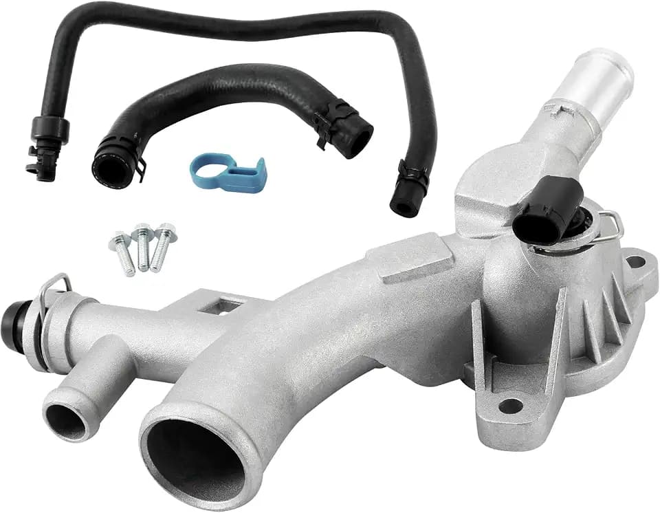 AULINK 25193922 Coolant Thermostat Water Outlet with Hose For Chevy 1.4L L4