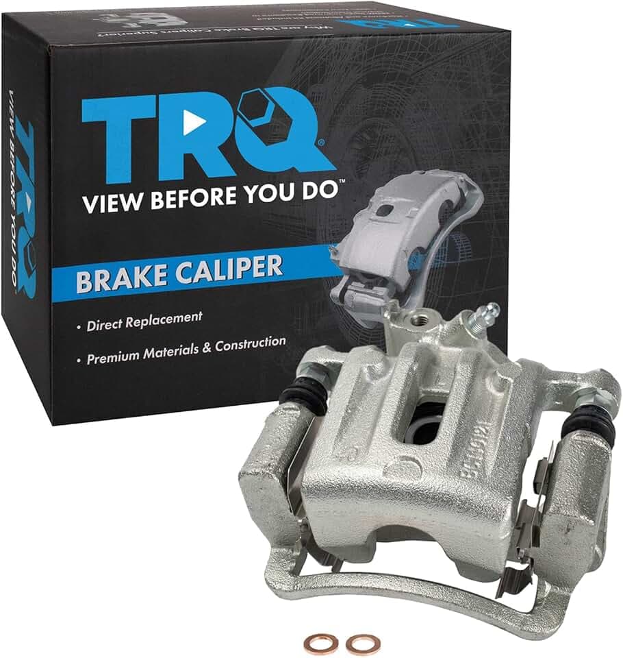 TRQ Rear Left Brake Caliper w/Bracket Drivers Side