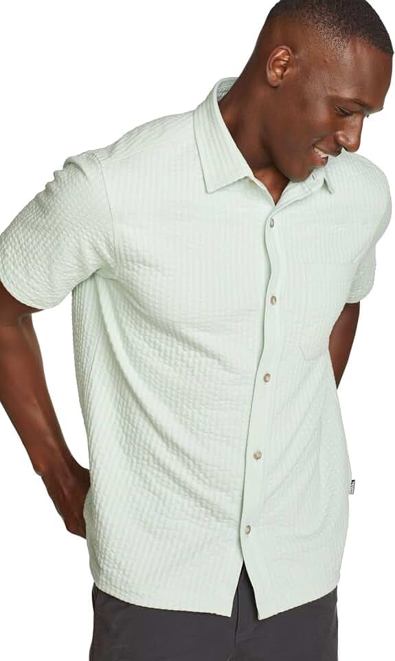 Eddie Bauer Men's Mt Ss Alderpine Seersucker Shirt