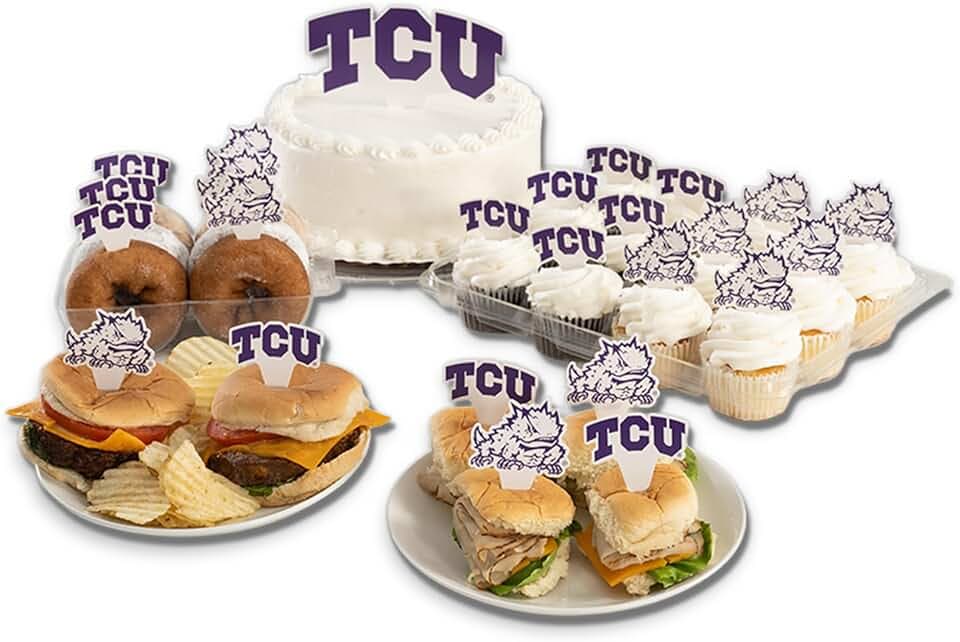 Desert Cactus TCU Horned Frogs Food Picks, Cupcake Toppers, 25 pcs