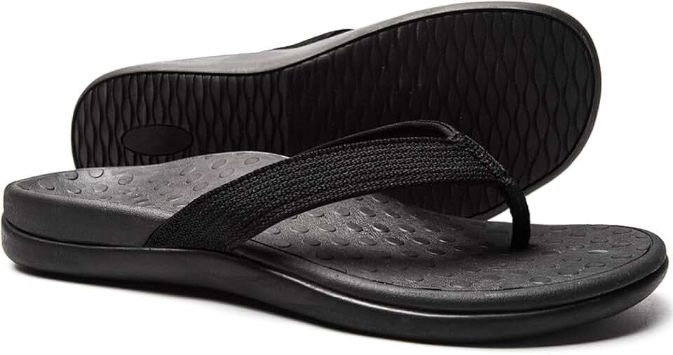 LLSOARSS Plantar Fasciitis Feet Sandal with Arch Support - Best Orthotic flip Flops for Flat Feet，Heel Pain- for Women