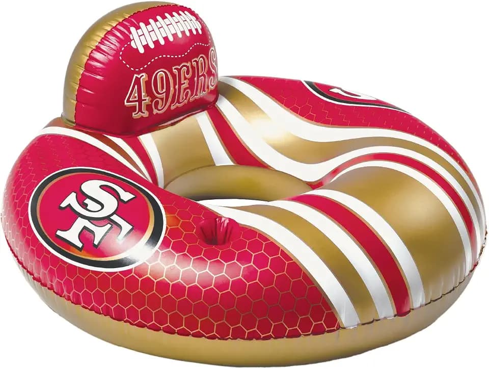 BigMouth 42” Inflatable Pool Floats Officially Licensed NFL Fan Gear Merchandise Back Support Inner Tube for Adults and Teens