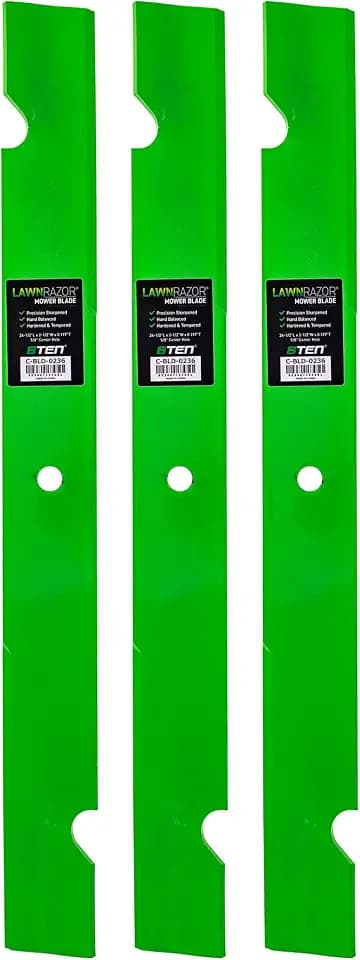 8TEN LawnRAZOR Blade Set for Scag Advantage 72" Deck 481709 48112 (Notched High Lift) 3 Pack