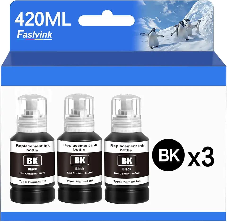 Compatible Ink Refill Bottles Replacement for Epson 502 Ink Black