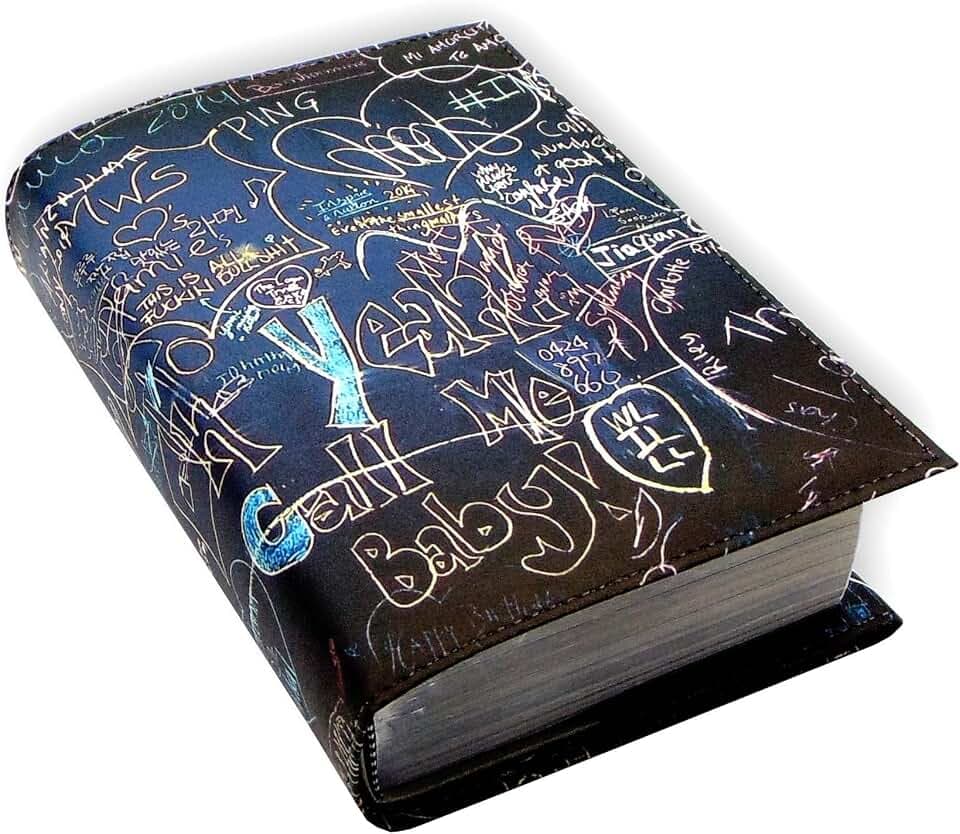 Buchhülle, verstellbar, Buchschutz, wasserdicht, anpassbar an jede Dicke, bedruckter Bucheinband - 4 verschiedene Größen (170, XL)
