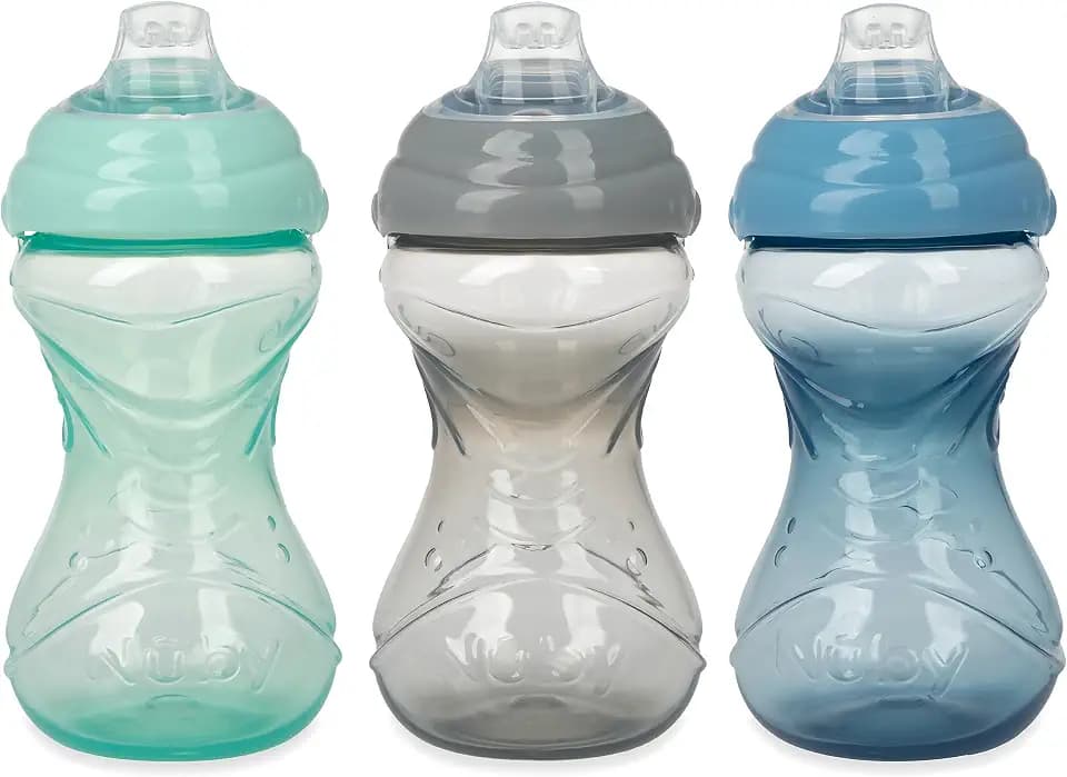 Nuby 3 Count No-Spill Easy Grip Cup - 10 oz