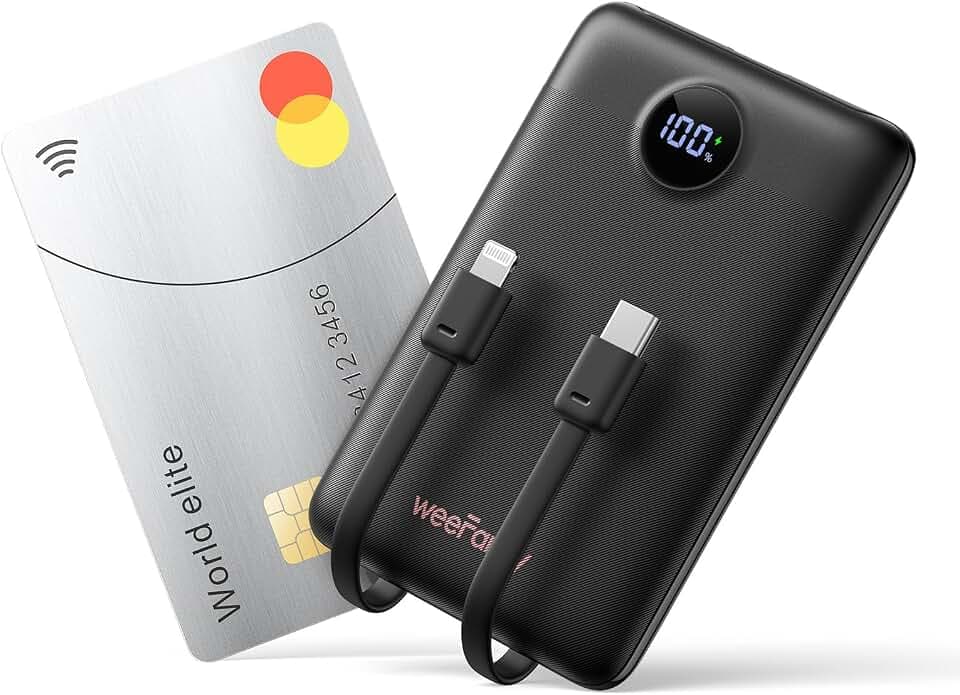 10000 mAh Mini Power Bank, 22,5W Schnelllade Externer Akku
