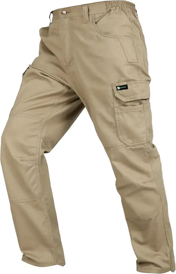 BOCOMAL Non FR - Men's Work Cargo Pants 12 Multi-Pockets 100% C Relaxed Fit