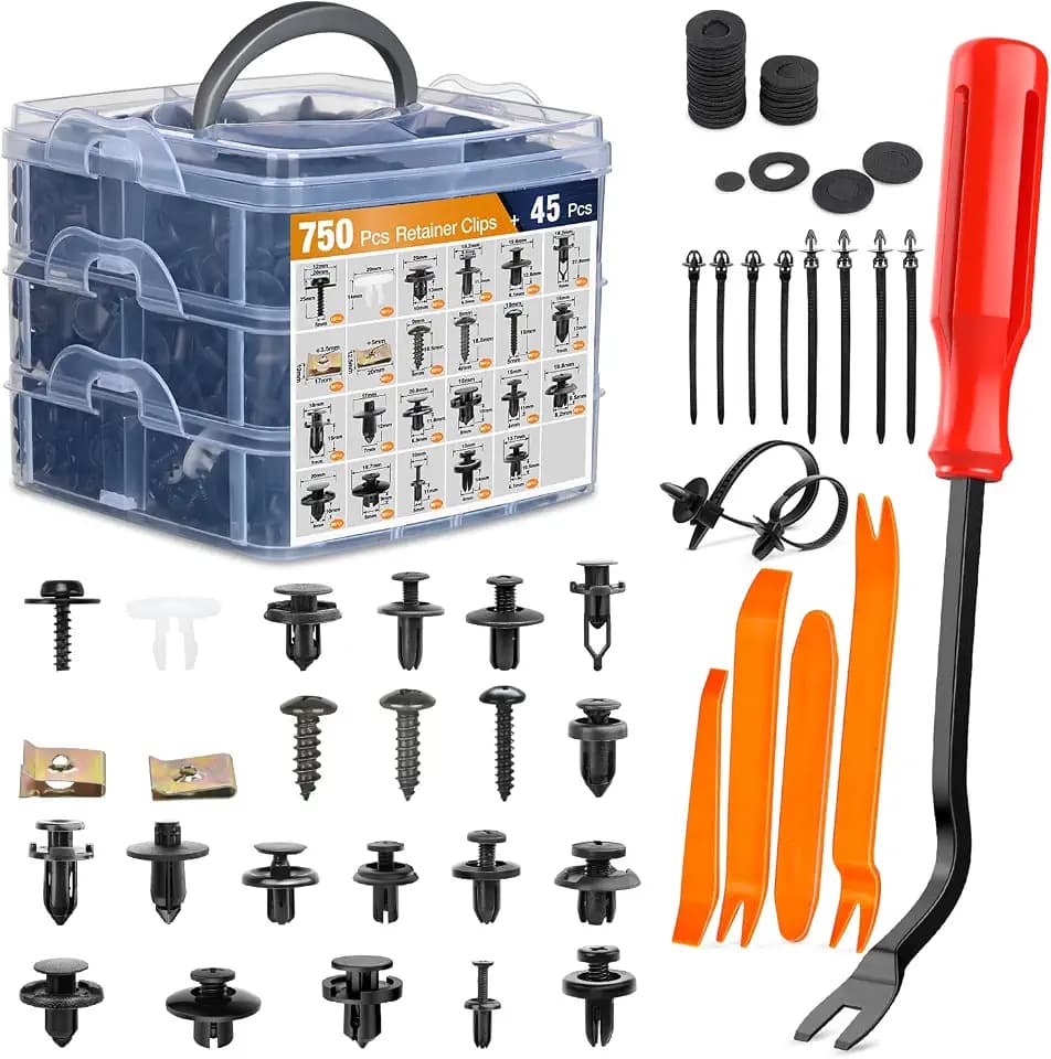 GOOACC 795Pcs Car Push Retainer Clips & Auto Fasteners Assortment 23 Sizes