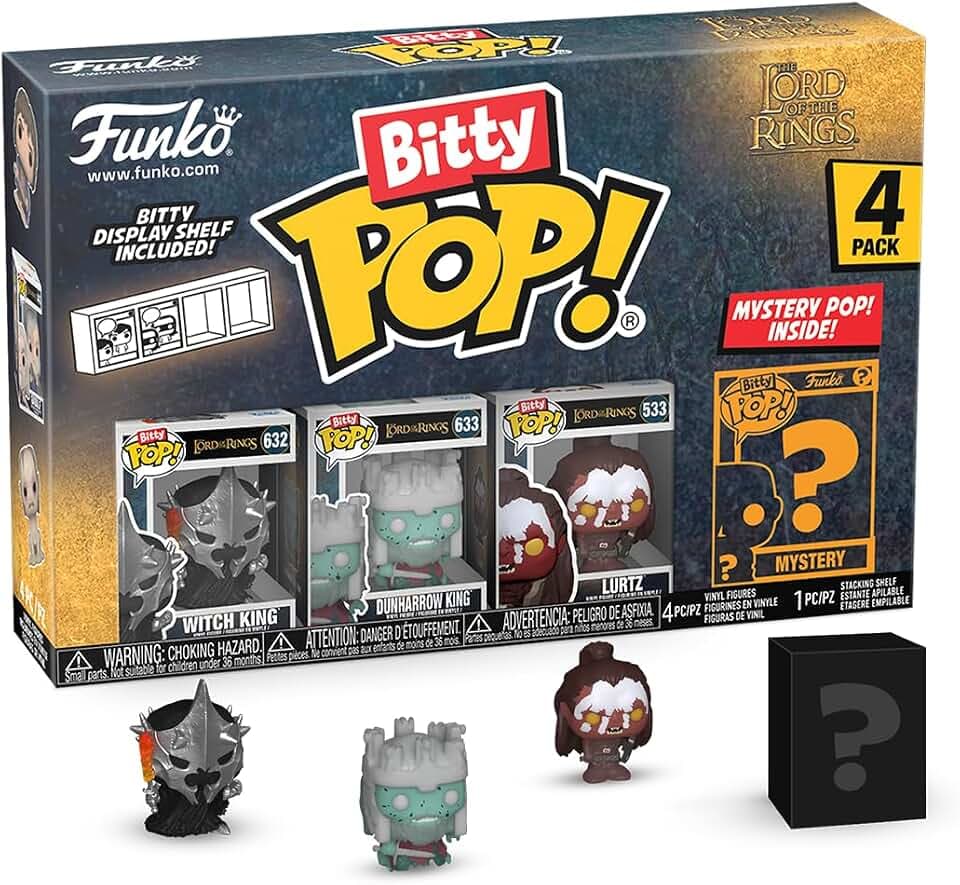 Funko Bitty POP! 4 Pack: Lord of the Rings - Witch King,Lurtz & More