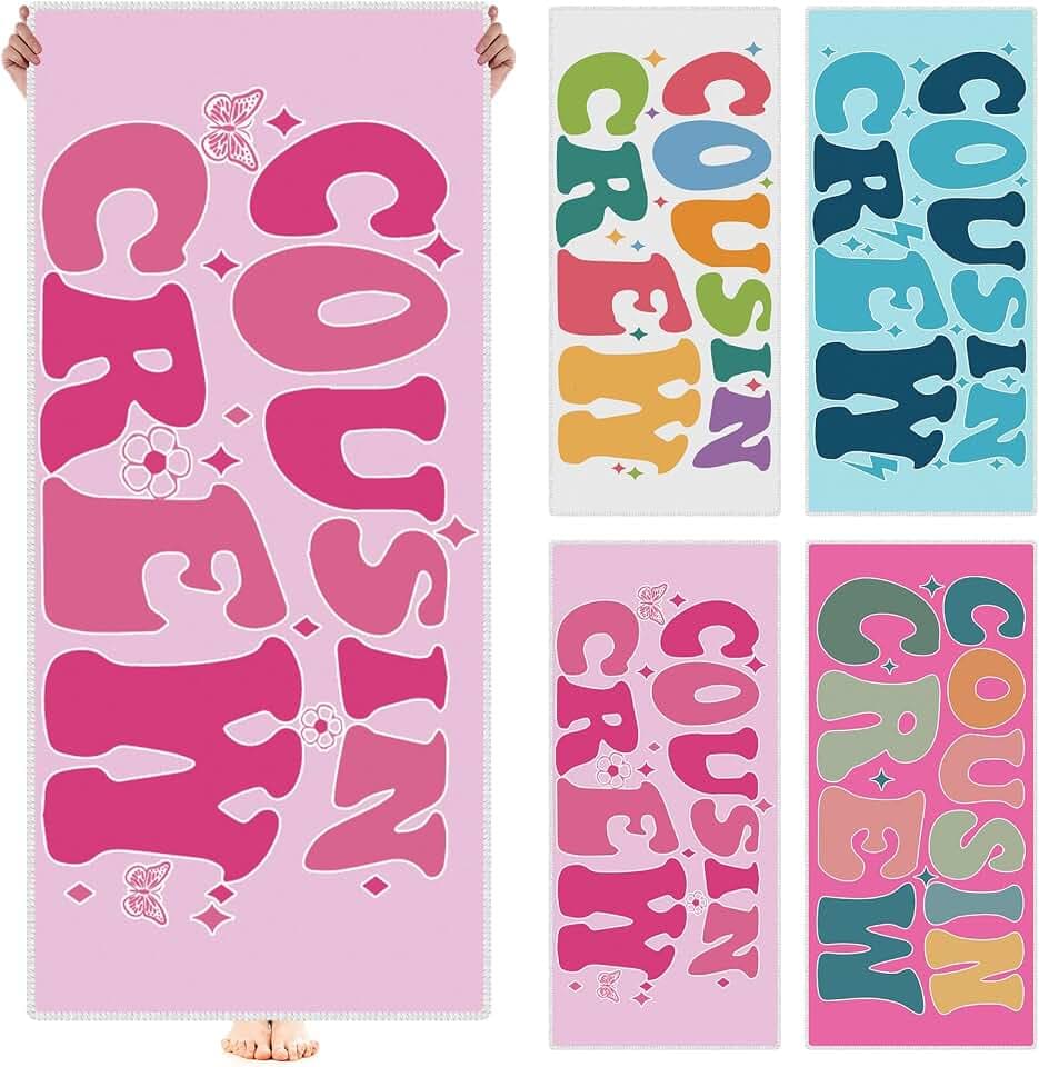 Peryiter 4 Pcs Beach Towel Extra Large 27.6 * 59 Inch