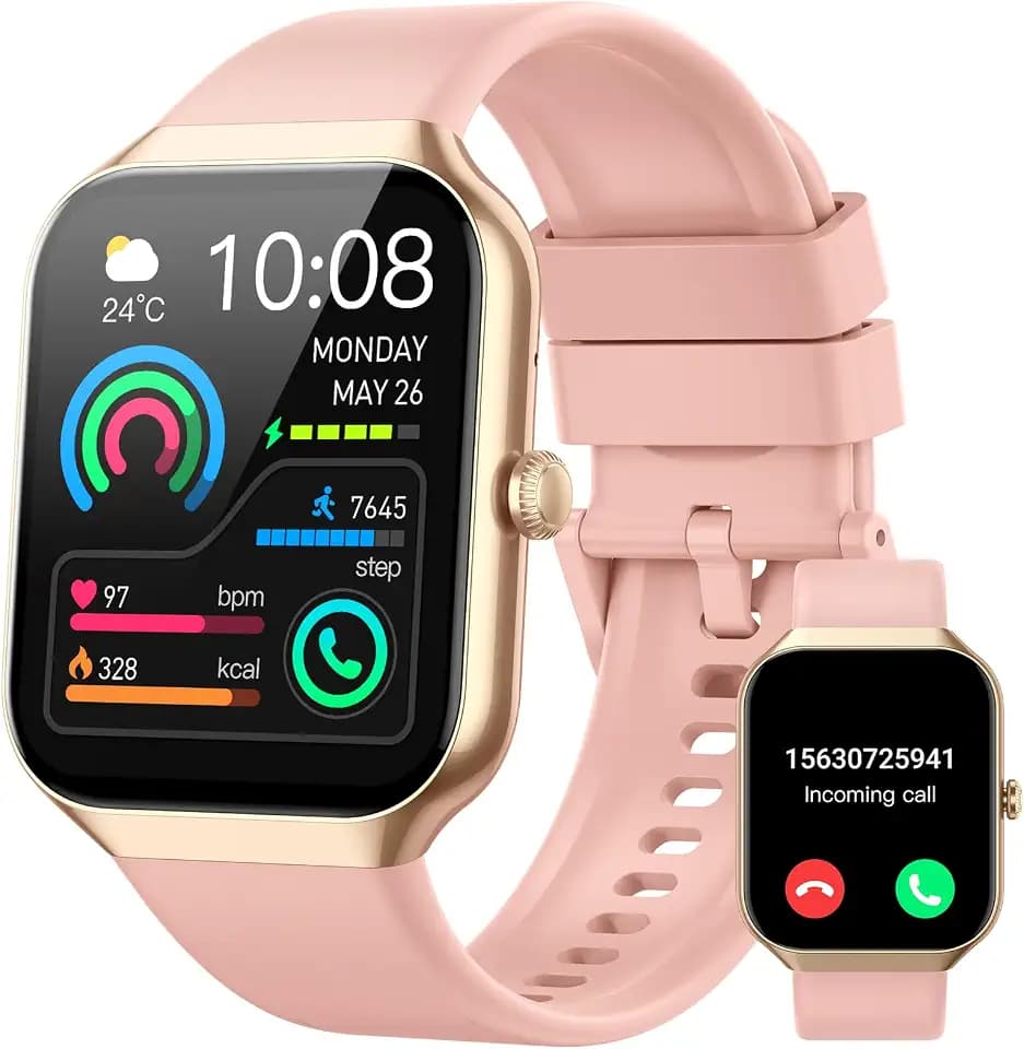 Jugeman Smart Watch for Women, 1.96" HD 2026 Smartwatch (Answer/Make Call) with Heart Rate/Sleep Monitor/Pedometer Fitness Watch 113+ Sport Modes, IP68 Waterproof Activity Tracker for Android iOS