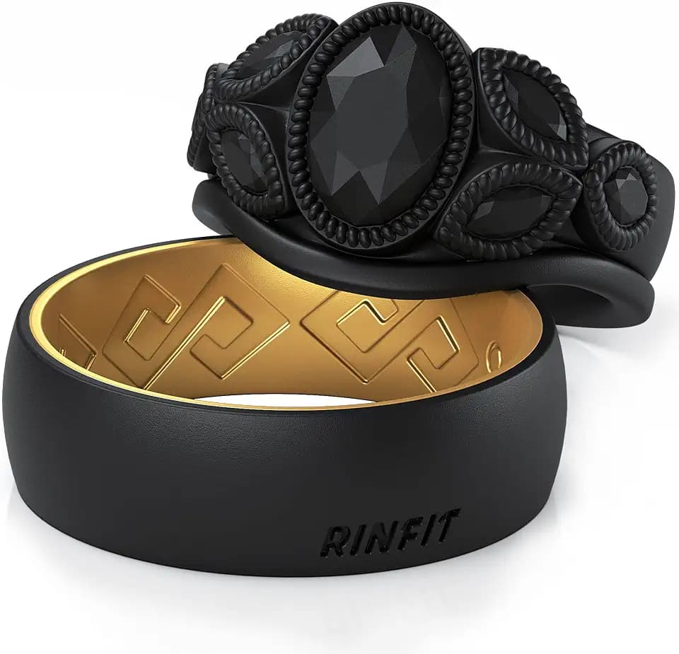 Rinfit Marquise/Oval/Pear Silicone Rings for Couples
