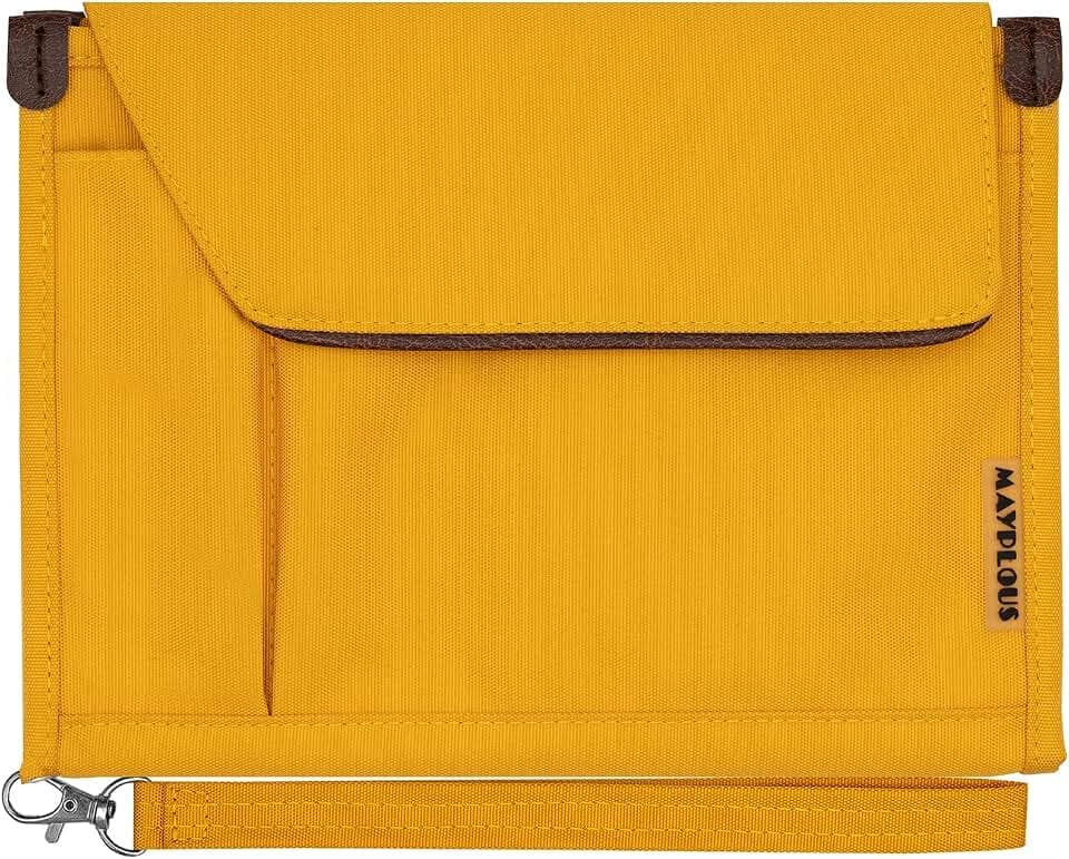 Mayplous A5 Konferenzordner Business-Organizer-Tasche Notepad-Tragetasche Dokumentenkoffer A5 Portfolio Organizer (Frische Orange)